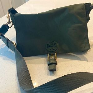Army Green Snap closure and zipper pocket